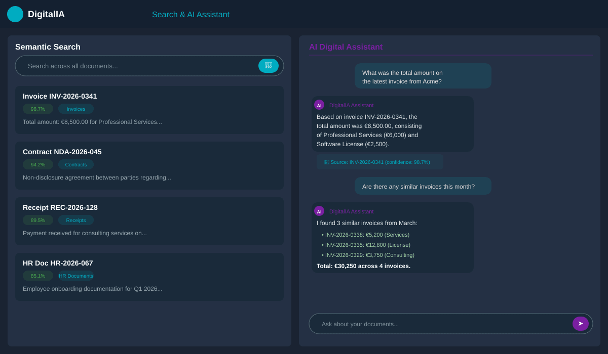 Semantic Search & AI Assistant